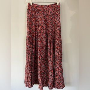 Floral zara skirt with side slits